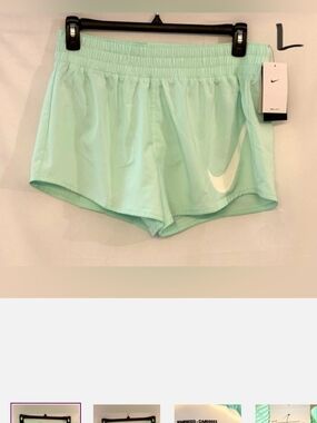 Nike Women's Mint Green Athletic Shorts